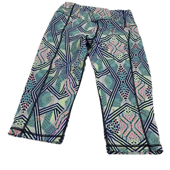 Victoria's Secret Women’s Geometric Capri Legging BasCourt Knockout Size Medium - Picture 3 of 9